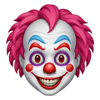 Scary clown with smile sticker