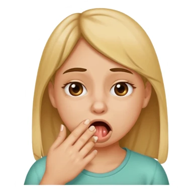 a girl taking a really bad smelly poop sticker