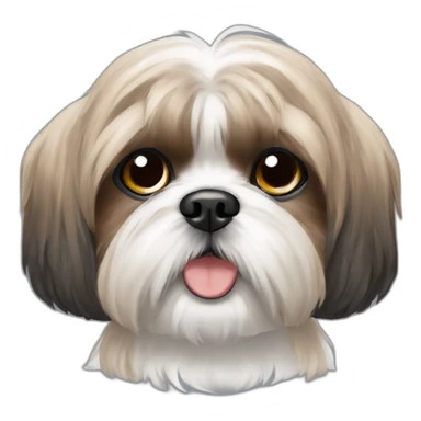 shih tzu with short hair sticker
