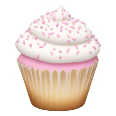 White cupcake with light pink sprinkles  sticker