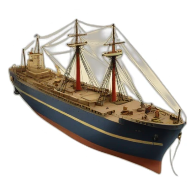 merchant ship 1940s sticker
