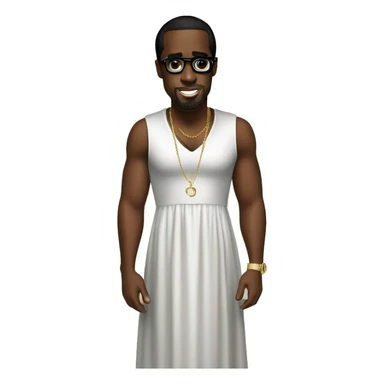 P Diddy with a dress on sticker
