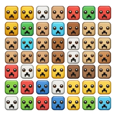 Can you make me a emoji with all the buttons of Minecraft android sticker