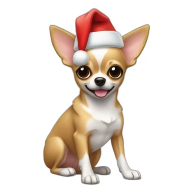 Perro Chihuahua navideño sticker