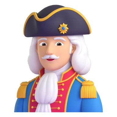 historical colonial aristocrat wig sticker