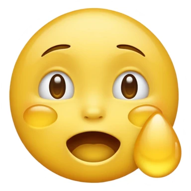 Laugh emoji combine with sad emoji sticker