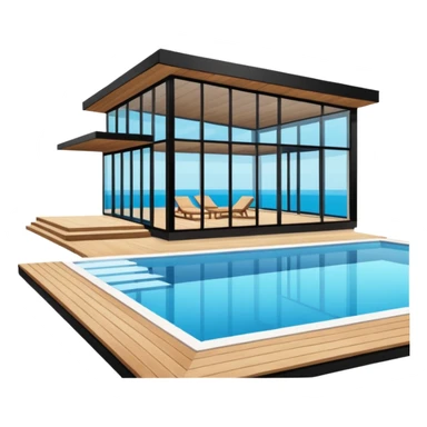 pool house sticker