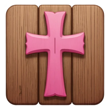 Pink cross sticker