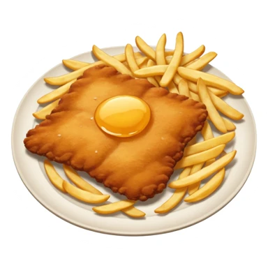 Schnitzel and chips sticker