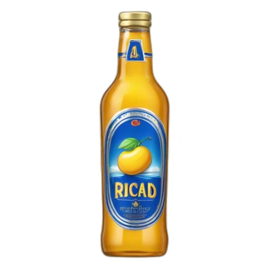 la bouteille de Ricard Pastis de Marseille 51, une boisson anisée emblématique au cœur 45 pour un plaisir rafraîchissant sticker