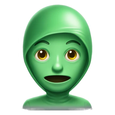 Extraterrestre verde saludando  sticker