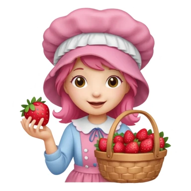 Vintage cartoon character strawberry shortcake sticker