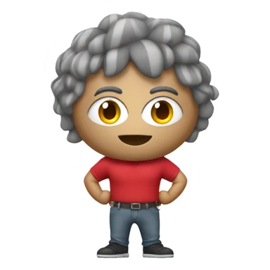 Mascot with a vertically stripped grey and red shirt. He has a head that is a massive buckeye nut sticker