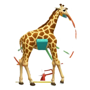 giraffe combines with ferris wheel sticker