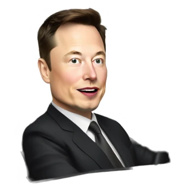 Elon musk driving a Tesla sticker