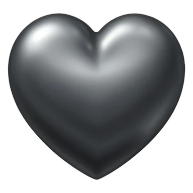 Charcoal metallic heart  sticker