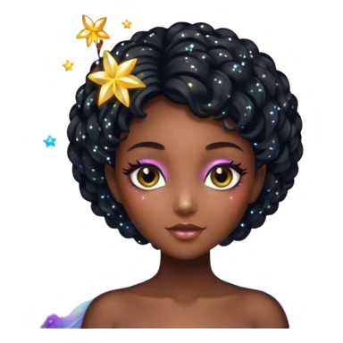 Black fairy with fairy dust sticker