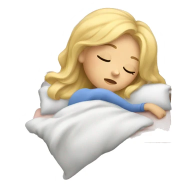 Blonde girl sleeping sticker