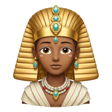 Pharaoh: Bandaged body with golden headdress and jeweled amulet.
 sticker
