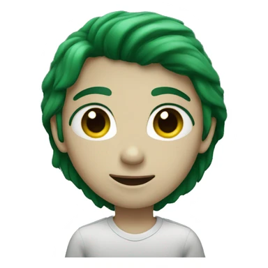 A dark green heart sticker