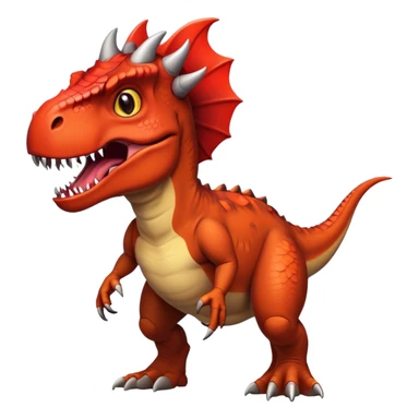 T rex with devil horns sticker