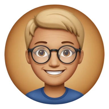 yuvarlak gözlüklü insan sticker