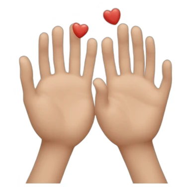 Cœur avec les mains sticker
