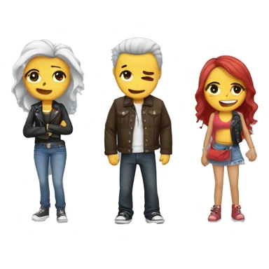 relacion de pareja chico y chica rockera sticker