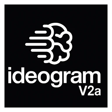 recreate this logo with text of "ideogram V2a", MAKE IT FIT IN SQAURE  sticker