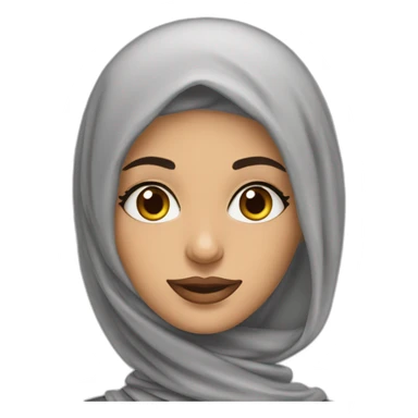 Femme arabe voilée maquillée sticker