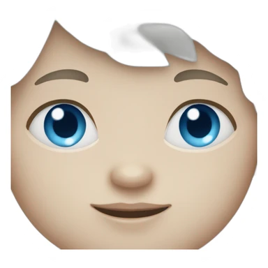 white baby blue eyes sticker