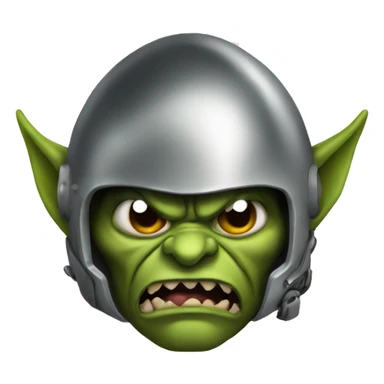 angry goblin with spaceman helmet sticker