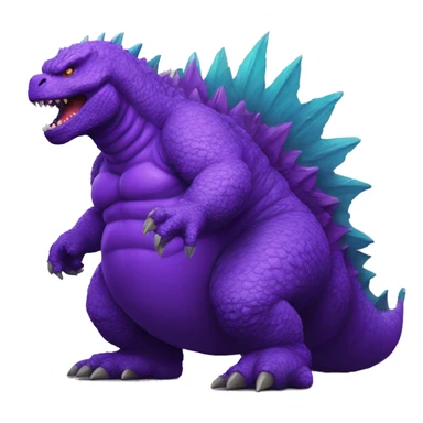 Godzilla obesity purple sticker