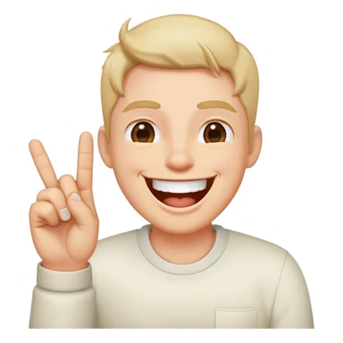 laughing with middle finger  sticker