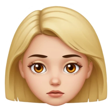 girl giving a dirty look  sticker