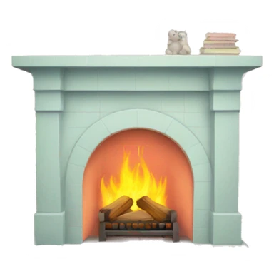 a pastel fireplace sticker