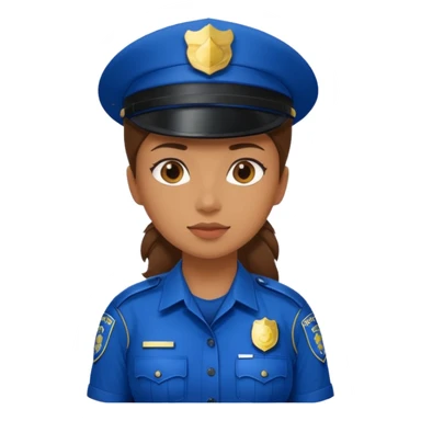 female police officer wit blue buckle sticker
