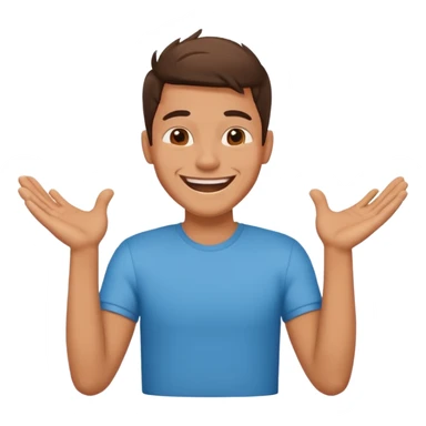 arms crossed holding hands laughing guy sticker