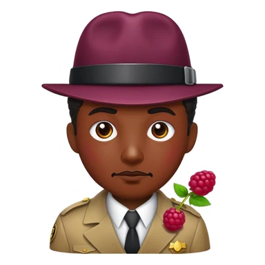 A raspberry which is like detective sticker