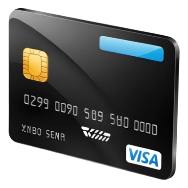 black credit card, no text, no numbers sticker