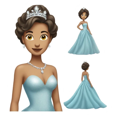 Brunette Pageant queen sticker