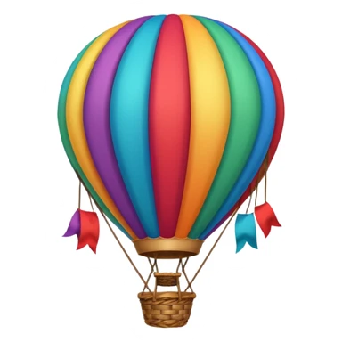 Balloon – Hot air balloon with colorful fabric sticker
