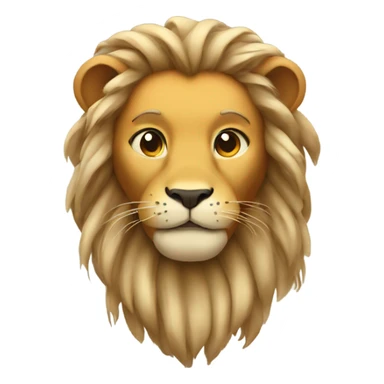 Lion with hair braids sticker