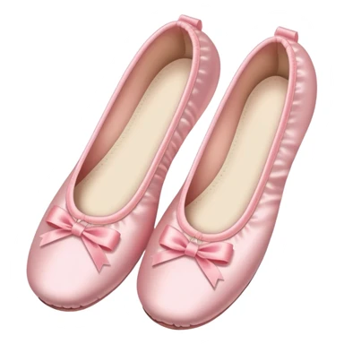 ballet slippers, flat dance shoes, iPhone emoji style sticker