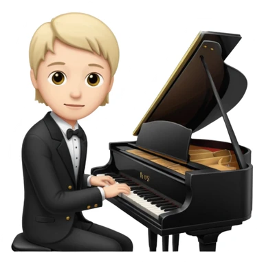 a pianist is playing the piano sticker