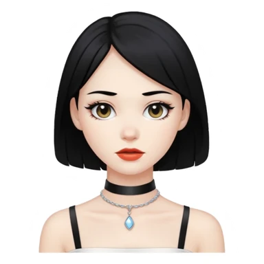 only goth black white choker , remove background  sticker