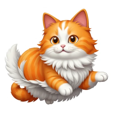 Flying cat sticker