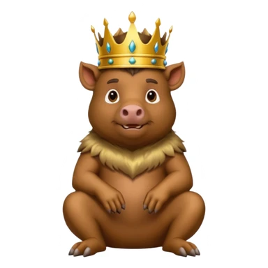 boar King, sitting sticker