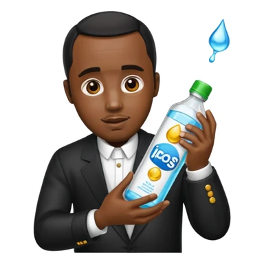 Diddy party with diddy holding baby oil sticker