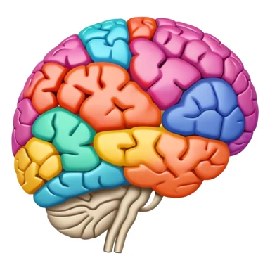 Cerveau en ébullition avec plusieurs couleurs sticker
